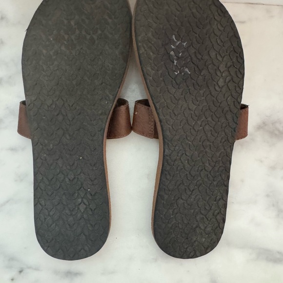 Reef UGANDAL Brown Flip Flop Beaded Strap Sandal Women's Flip Flops Sz 7 NWOT - Picture 3 of 4